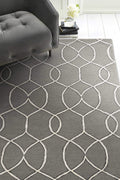 Rugs Living Room Area Rugs - 60" X 84" X 0.'5" Charcoal Wool / Viscose Rug HomeRoots