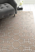 Rugs Living Room Area Rugs - 60" X 84" X 0.'5" Mocha Wool / Viscose Rug HomeRoots