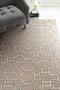 Rugs Living Room Area Rugs - 60" X 84" X 0.'5" Mocha Wool / Viscose Rug HomeRoots