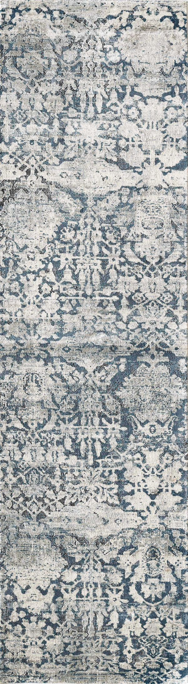 Rugs Living Room Area Rugs - 91" X 130" X 0.'25" Teal Polyester / Viscose Rug HomeRoots
