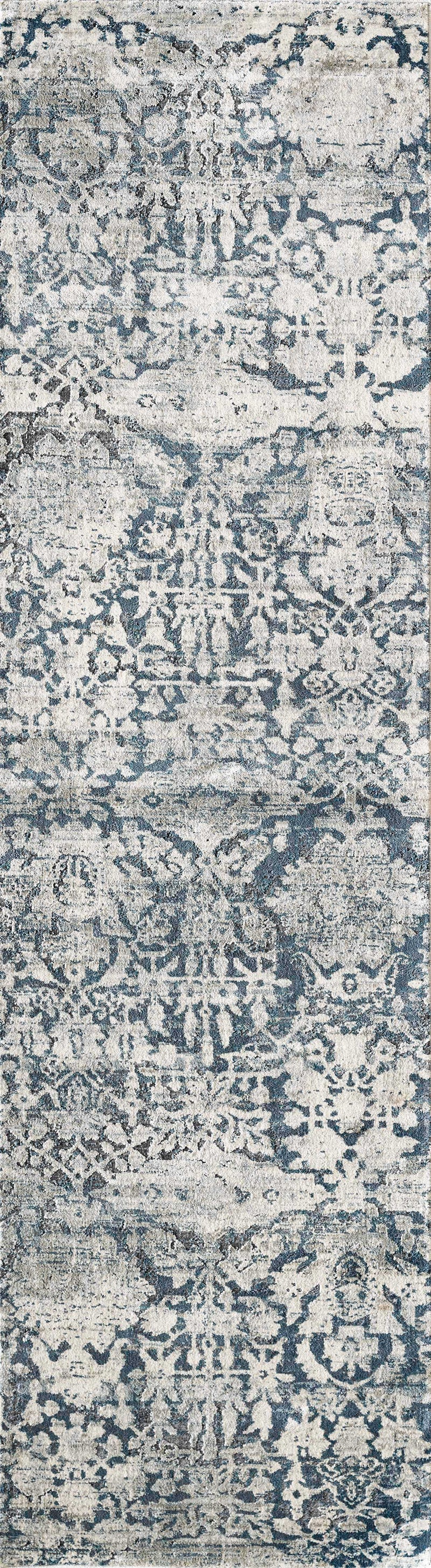Rugs Living Room Area Rugs - 91" X 130" X 0.'25" Teal Polyester / Viscose Rug HomeRoots