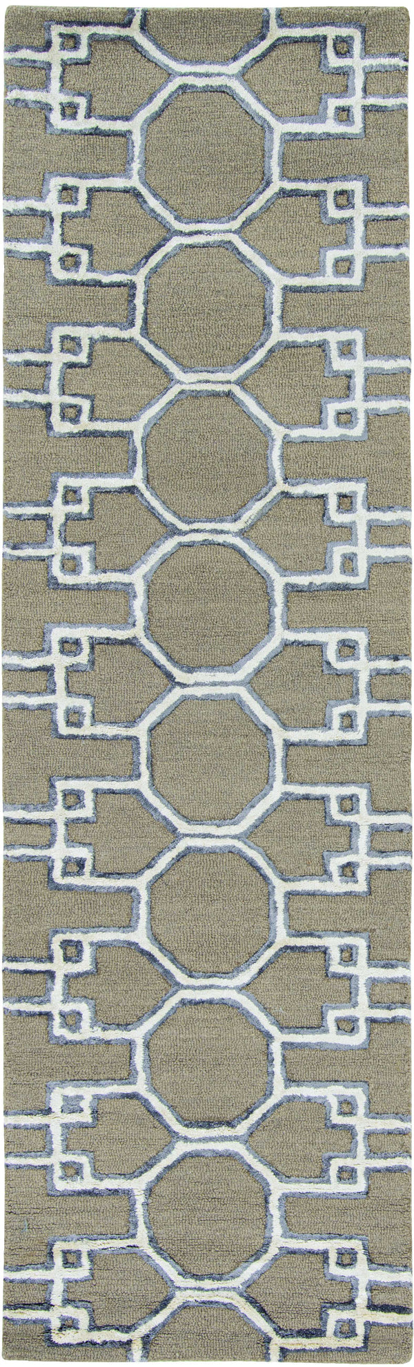 Rugs Living Room Area Rugs - 96" X 120" X 0.'5" Mocha Wool / Viscose Rug HomeRoots