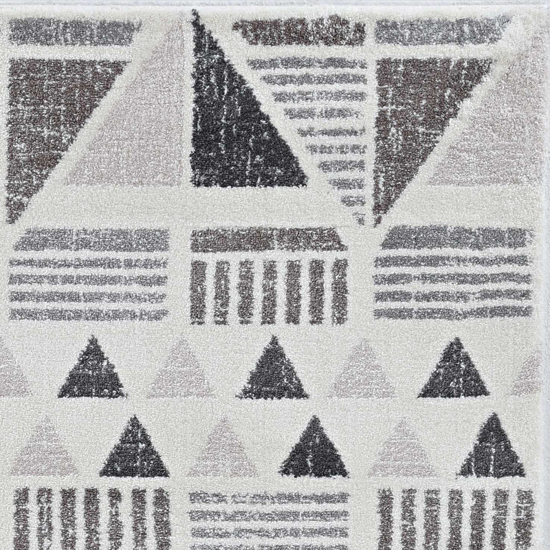 Rugs Living Room Rugs - 105" X 156" X 0.'75" Ivory/Mocha Polyester Rug HomeRoots