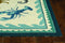 Rugs Living Room Rugs - 24" X 36" X 0.'25" Ivory/Teal Polypropylene Rug HomeRoots