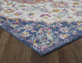 Rugs Living Room Rugs - 24" X 84" X 0.'5" Ivory/Navy Polypropylene Rug HomeRoots