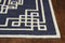 Rugs Living Room Rugs - 27" X 45" X 0.'5" Navy Ivory Wool Rug HomeRoots