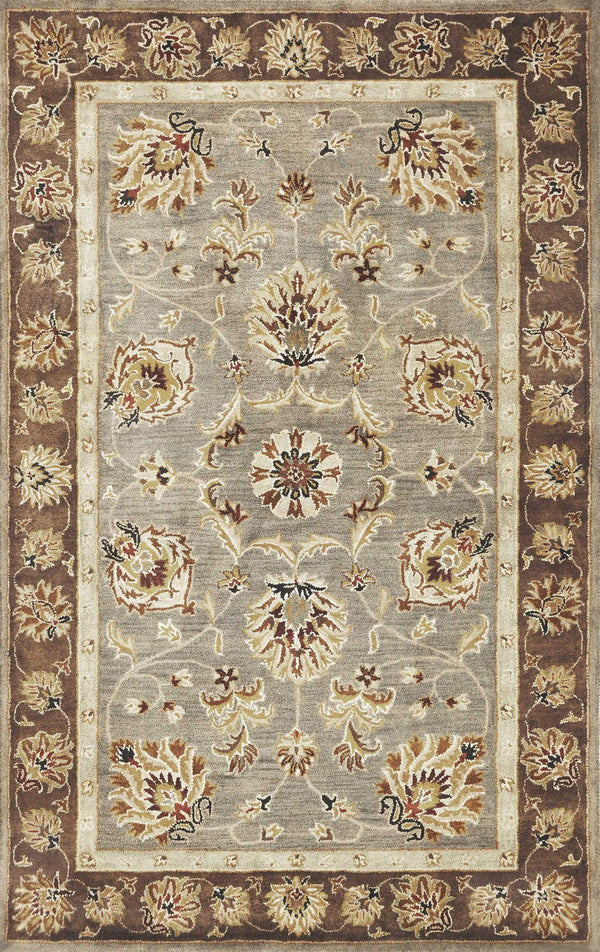 Rugs Living Room Rugs - 3'3" x 5'3" Wool Grey/Mocha Area Rug HomeRoots