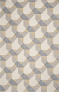 Rugs Living Room Rugs - 3'3" x 5'3" Wool Ivory/Grey Area Rug HomeRoots
