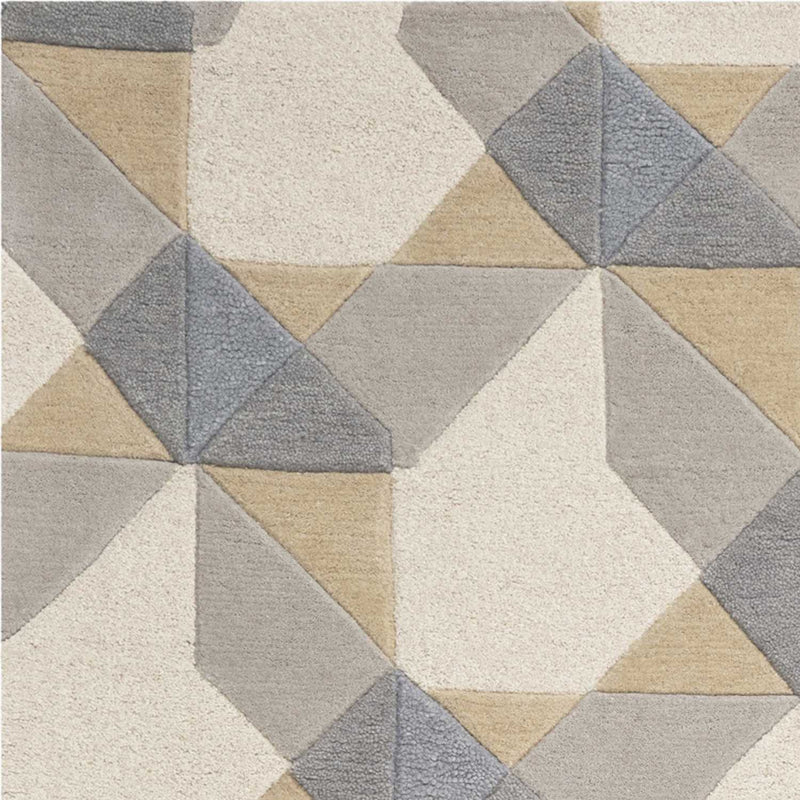 Rugs Living Room Rugs - 3'3" x 5'3" Wool Ivory/Grey Area Rug HomeRoots
