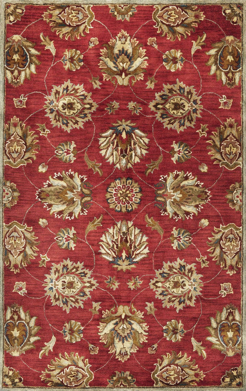 Rugs Living Room Rugs - 3'3" x 5'3" Wool Red Area Rug HomeRoots
