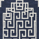 Rugs Living Room Rugs - 60" X 84" X 0.'5" Navy Ivory Wool Rug HomeRoots