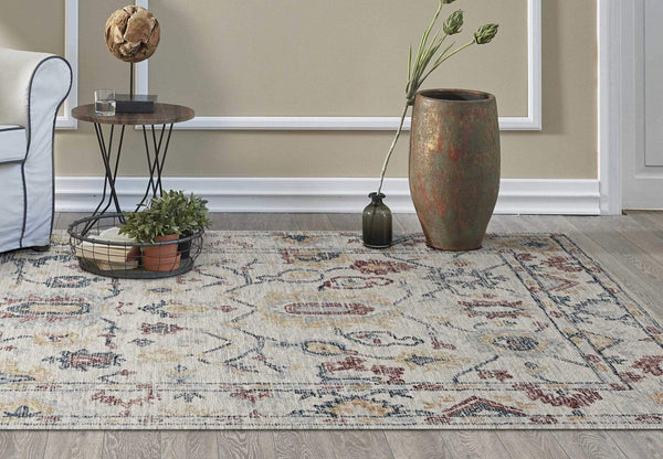 Rugs Living Room Rugs - 78" X 114" X 0.'5" Ivory Wool Rug HomeRoots