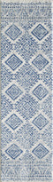 Rugs Living Room Rugs - 81" X 144" X 0.'5" Ivory/Blue Polypropylene Rug HomeRoots