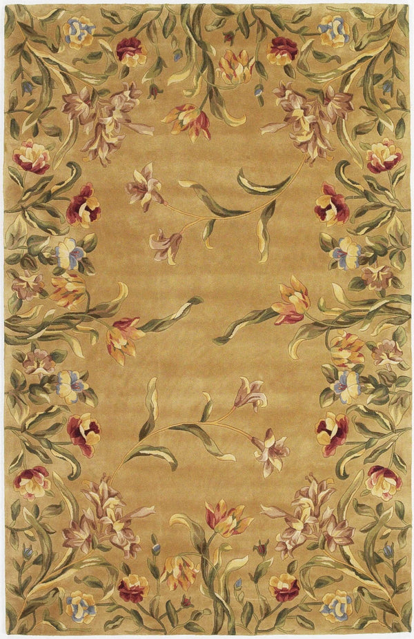 Rugs Living Room Rugs - 9'3" x 13'3" Wool Gold Area Rug HomeRoots