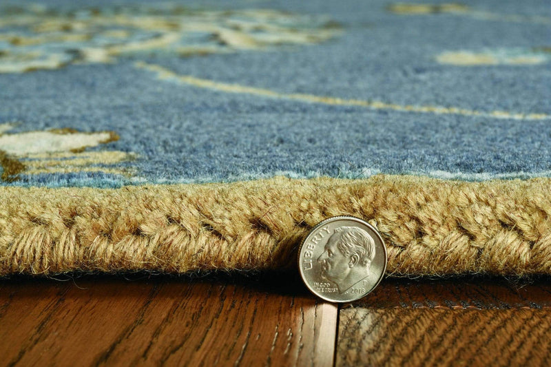 Rugs Living Room Rugs - 9' x 13' Wool Midnight Area Rug HomeRoots