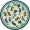 Rugs Living Room Rugs - 90" X 90" X 0.'25" Ivory/Teal Polypropylene Rug HomeRoots