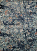 Rugs Long Runner Rugs - 22" x 86" x 0.39" Blue Olefin Runner Rug HomeRoots