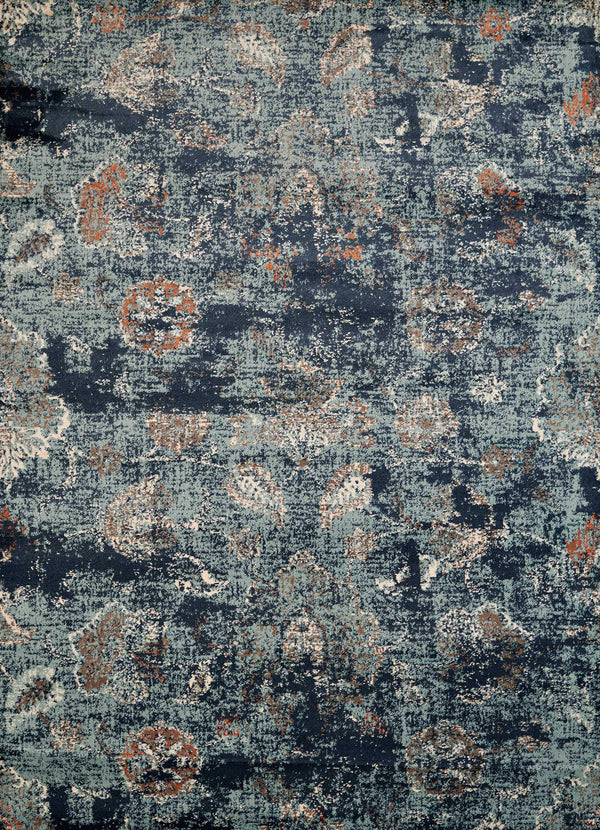 Rugs Long Runner Rugs - 22" x 86" x 0.39" Blue Olefin Runner Rug HomeRoots