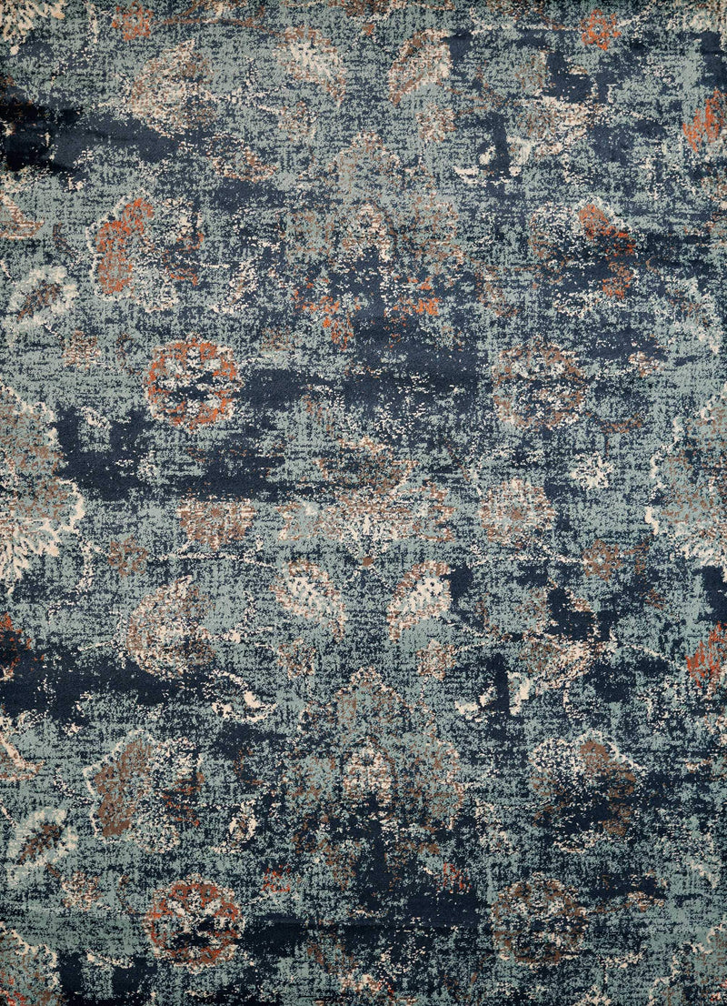 Rugs Long Runner Rugs - 22" x 86" x 0.39" Blue Olefin Runner Rug HomeRoots