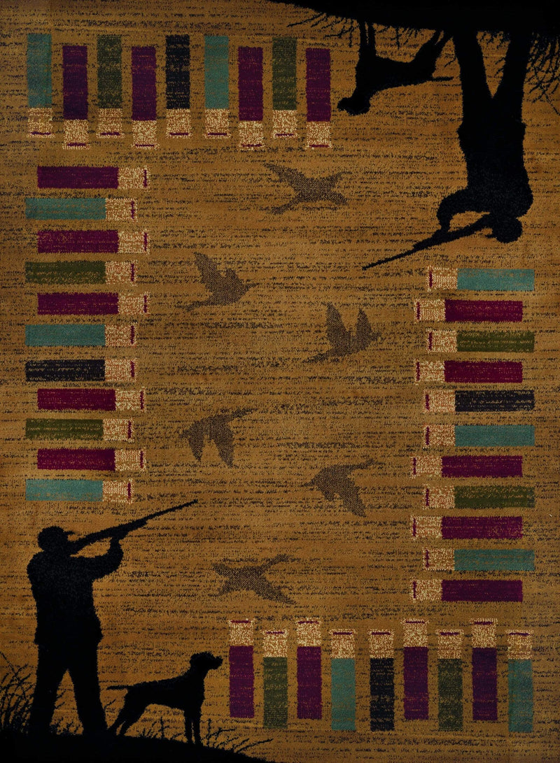 Rugs Long Runner Rugs 22" x 86" x 0.4" Gold Polypropylene Runner Rug 6682 HomeRoots