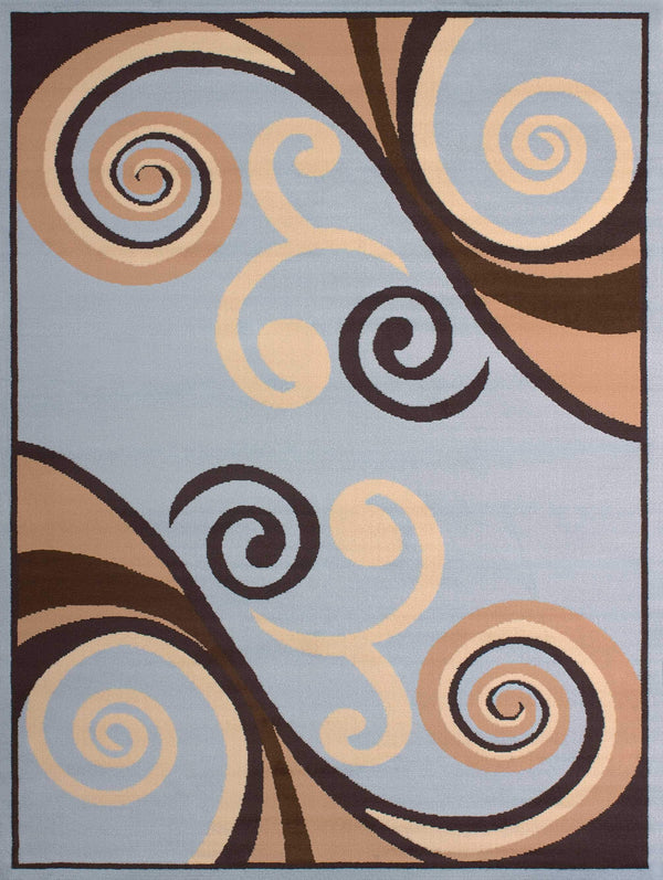 Rugs Long Runner Rugs 27" x 86" x 0.31" Blue Polypropylene Runner Rug 8799 HomeRoots