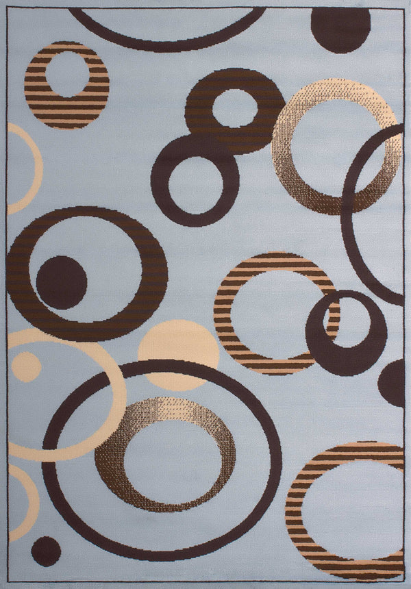 Rugs Long Runner Rugs - 27" x 86" x 0.31" Blue Polypropylene Runner Rug HomeRoots