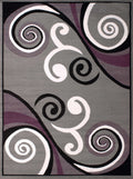 Rugs Long Runner Rugs - 27" x 86" x 0.31" Grey Polypropylene Runner Rug HomeRoots