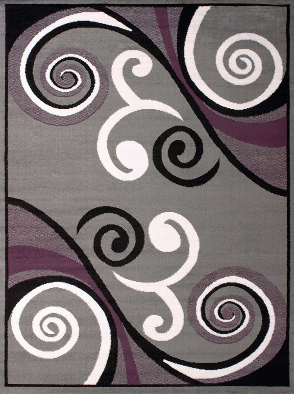 Rugs Long Runner Rugs - 27" x 86" x 0.31" Grey Polypropylene Runner Rug HomeRoots