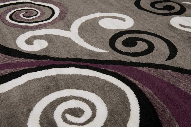 Rugs Long Runner Rugs - 27" x 86" x 0.31" Grey Polypropylene Runner Rug HomeRoots