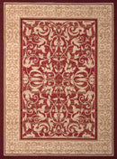 Rugs Long Runner Rugs 27" x 86" x 0.31" Red Polypropylene Runner Rug 8819 HomeRoots