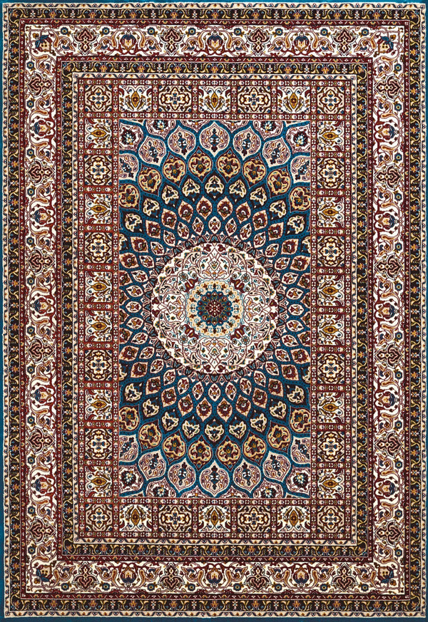 Rugs Long Runner Rugs 27" x 86" x 0.39" Cerulean Polyester Runner Rug 6741 HomeRoots