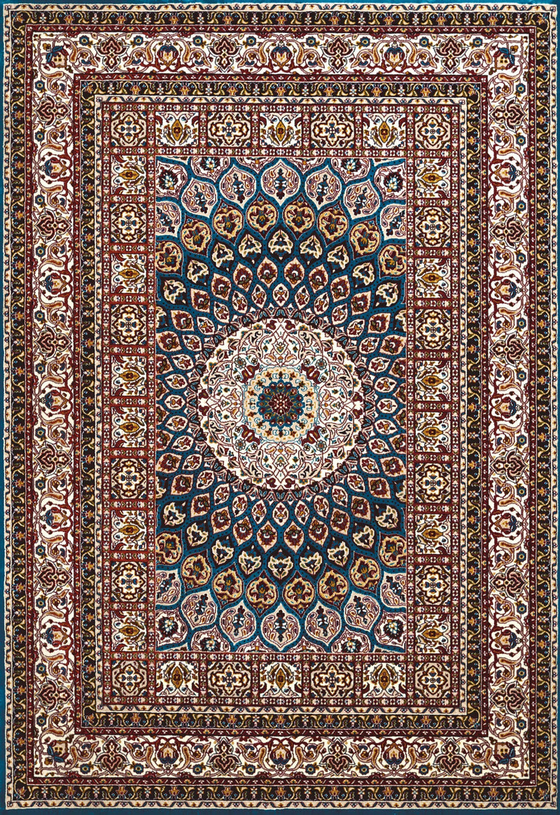 Rugs Long Runner Rugs 27" x 86" x 0.39" Cerulean Polyester Runner Rug 6741 HomeRoots