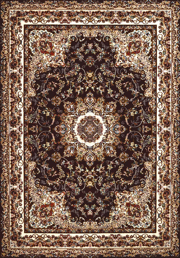 Rugs Long Runner Rugs - 27" x 86" x 0.39" Dark Brown Polyester Runner Rug HomeRoots