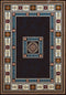 Rugs Long Runner Rugs - 27" x 86" x 0.39" Navy Polyester Runner Rug HomeRoots