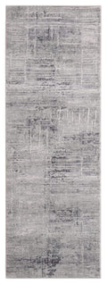 Rugs Long Runner Rugs 31" x 86" x 0.39" Grey Viscose/Polyester Runner Rug 6798 HomeRoots