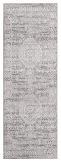Rugs Long Runner Rugs 31" x 86" x 0.39" Grey Viscose/Polyester Runner Rug 6818 HomeRoots