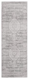Rugs Long Runner Rugs 31" x 86" x 0.39" Grey Viscose/Polyester Runner Rug 6818 HomeRoots
