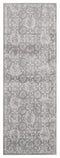 Rugs Long Runner Rugs 31" x 86" x 0.39" Grey Viscose/Polyester Runner Rug 6822 HomeRoots