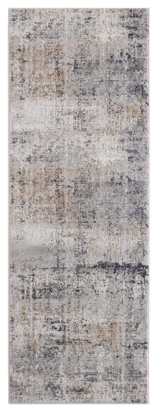 Rugs Long Runner Rugs - 31" x 86" x 0.39" GreyViscose/Polyester Runner Rug HomeRoots