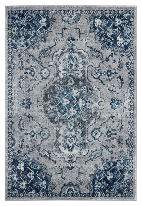 Rugs Long Runner Rugs - 31" x 86" x 0.4" Grey Olefin Runner Rug HomeRoots