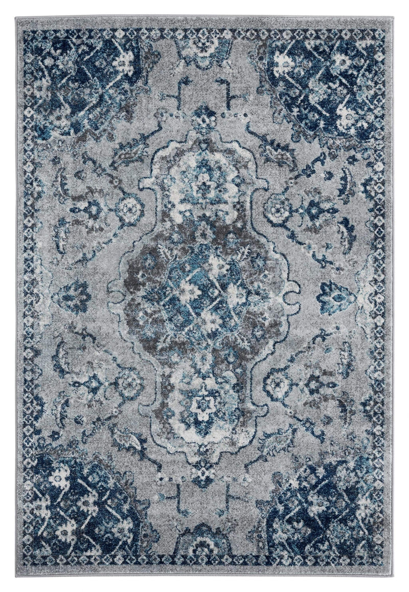 Rugs Long Runner Rugs - 31" x 86" x 0.4" Grey Olefin Runner Rug HomeRoots