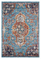Rugs Long Runner Rugs - 31" x 86" x 0.4" Turquoise Olefin Runner Rug HomeRoots