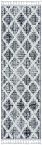 Rugs Modern Area Rugs - 105" X 156" X 0.'25" Charcoal Polyester Rug HomeRoots