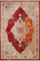 Rugs Modern Area Rugs 150" x 180" x 0.24" Garnet Polyester Rug 801 HomeRoots