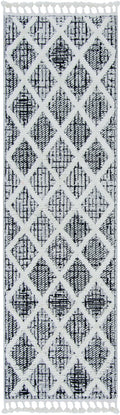 Rugs Modern Area Rugs - 39" X 59" X 0.'25" Charcoal Polyester Rug HomeRoots