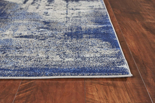 Rugs Modern Area Rugs - 39" X 59" X 0.'5" Ice Blue Polypropylene Rug HomeRoots