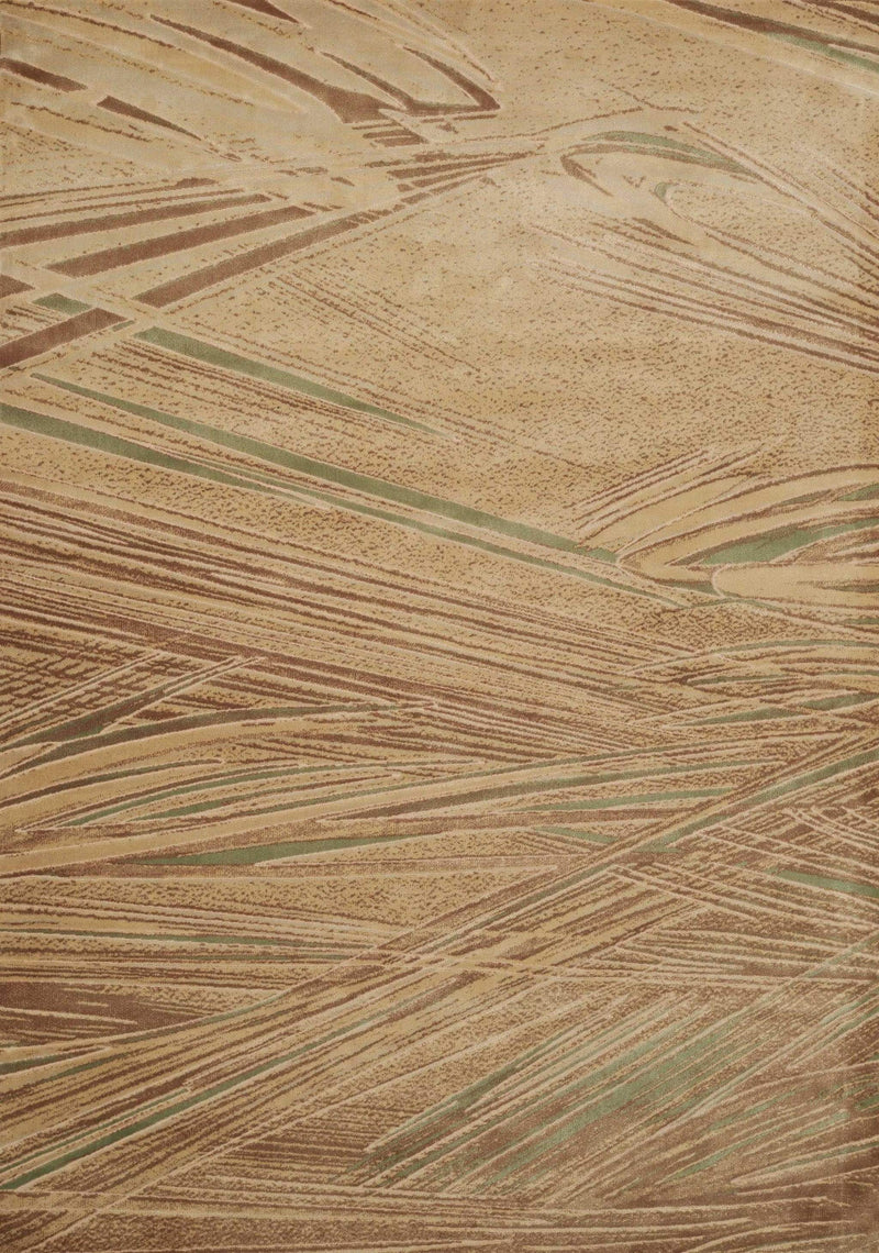 Rugs Modern Area Rugs 63" x 86" x 0.3' Seafoam Polyester/Olefin Area Rug 203 HomeRoots
