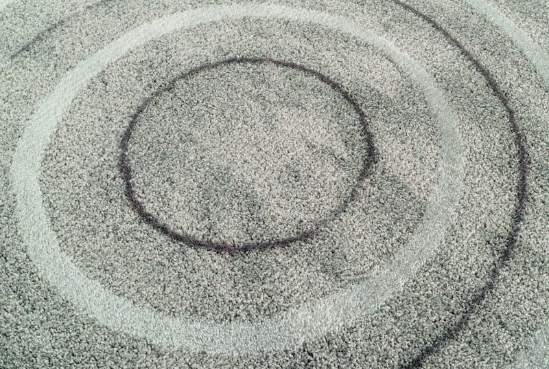 Rugs Modern Area Rugs - 63" x 90" x 0.79" Grey Polyester/Olefin Area Rug HomeRoots