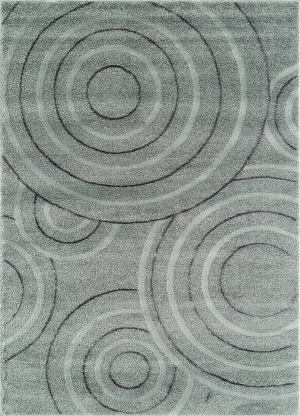 Rugs Modern Area Rugs - 94" x 126" x 0.79" Grey Polyester/Olefin Oversize Rug HomeRoots