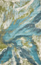 Rugs Modern Area Rugs - 99" X 122" X 0.'5" Teal Polypropylene Rug HomeRoots